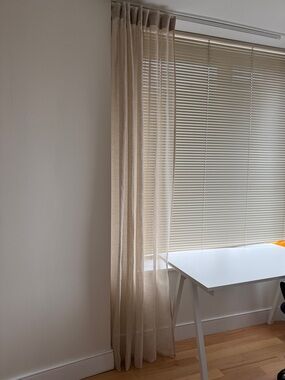 IKEA Sheer Linen Curtain Panel in Cream